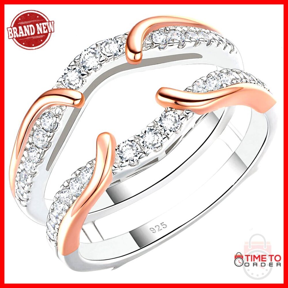 Sterling Silver Ring Guard Enhancer Adjustable Wedding Band Elegant Minimal